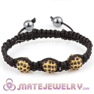 Sambarla Inspired Bracelets with golden Crystal Alloy Beads and Hematite
