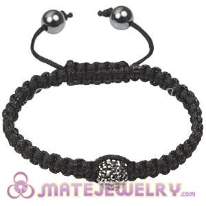 Fashion handmade Tresor Macrame Bracelets with grey Crystal and Hematite beads 