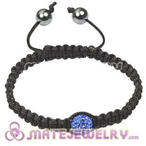Fashion Tresor Macrame Bracelets with ocean blue Crystal and Hematite beads 