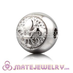8×9mm Sterling Silver Ball Beads with Logo