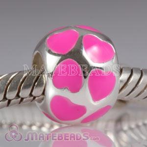 European style pink loves charms