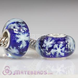 Environmental Material Snowflake Glass Beads