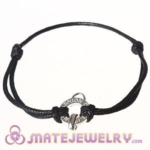 2012 Fashion Black Sterling Silver Tscharms Club Bracelets 