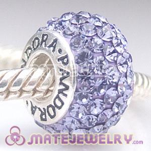 Lavender Austrian Crystal Beads 925 Stamped Screw Core European Compatible