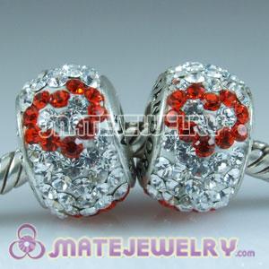 Austrian Crystal Heart Beads 925 Stamped Screw Core European Compatible