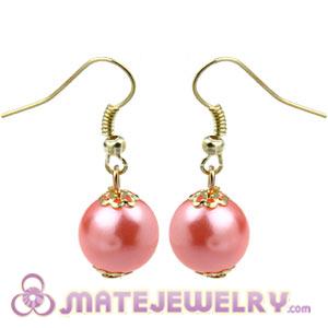 Fashion Gold Plated Pink Pearl Bubble Earrings Wholesale